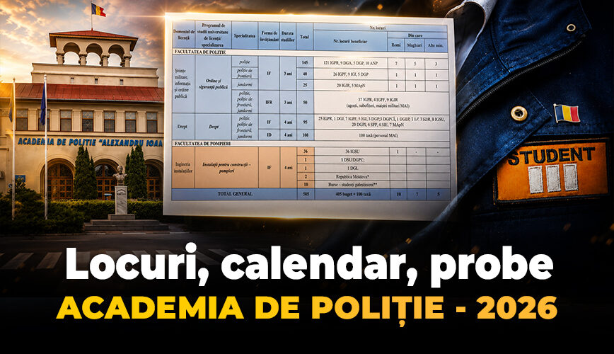 Locuri Academia de Politie 2026 - Ghid Complet